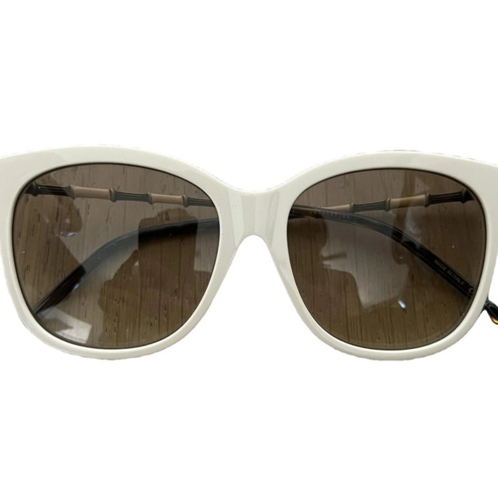 Gucci White Bamboo Sunglasses- Never Worn!